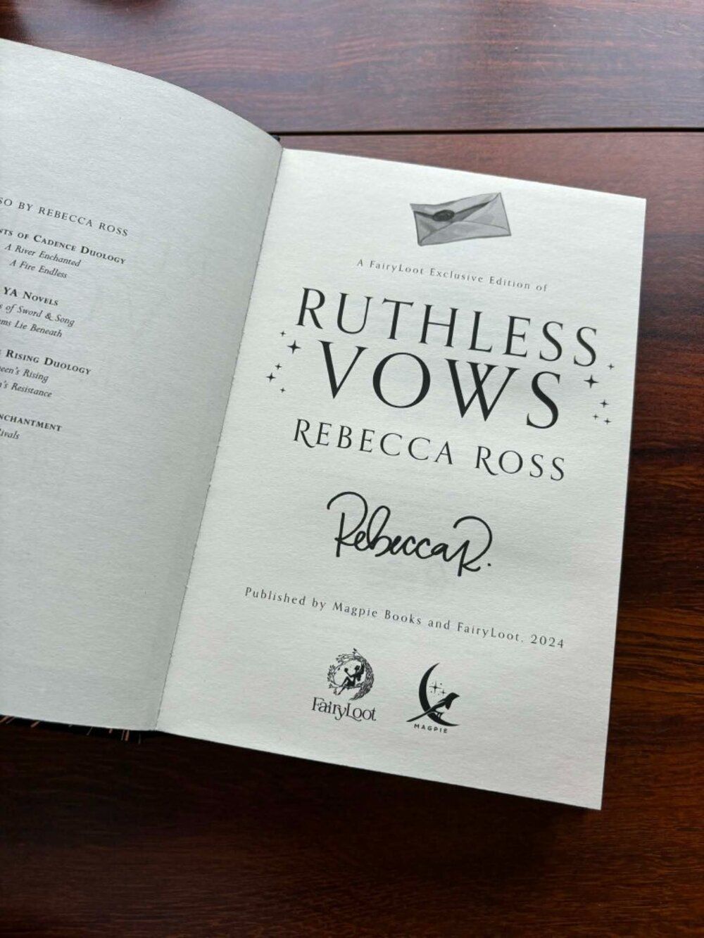 Ruthless Vows by Rebecca Ross Fairyloot Edition Digitally Signed - Picture 12 of 12